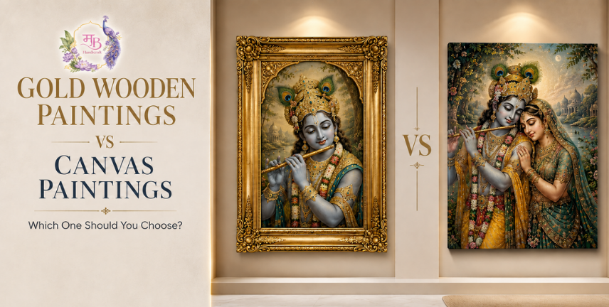Gold Wooden Paintings vs Canvas Paintings: Which One Should You Choose?